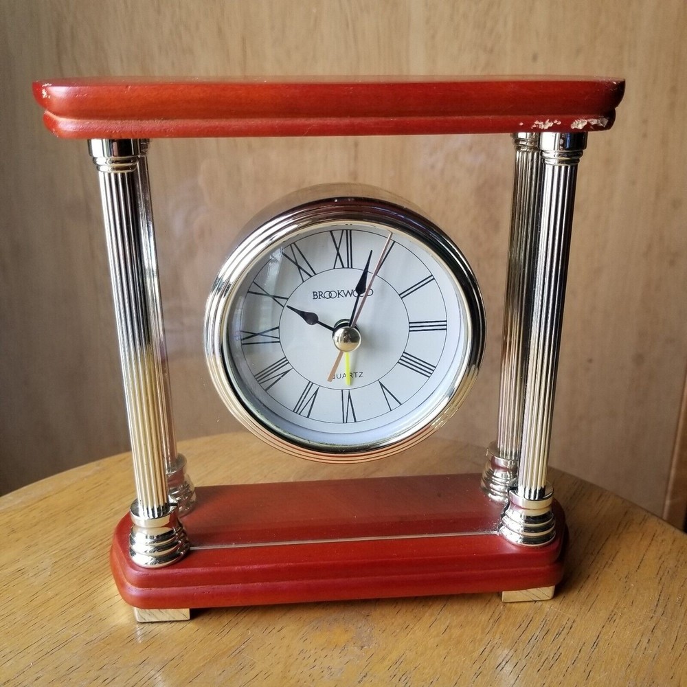 Brookwood Quartz Alarm Analog Clock Carriage Style Methodist Hospital Promo